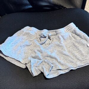 Girls Gray Lounge Shorts with Drawstring